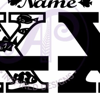 Intra απο ξύλο plywood  Χρώμα wenge 3mm-4mm πάχος - Μονόγραμμα Fish Capital Letter X Δίασταση 30x20 cm INTRAFABR-106314949 - Image 3