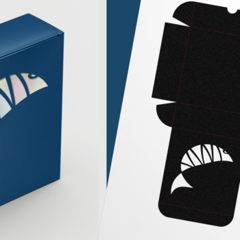 Intra απο ξύλο plywood  Χρώμα wenge 3mm-4mm πάχος - Πρότυπο λεπτού τετραγωνικού κουτιού Fish Cutout 2 Δίασταση 6x6 cm INTRAFABR-112036508 - Image 1