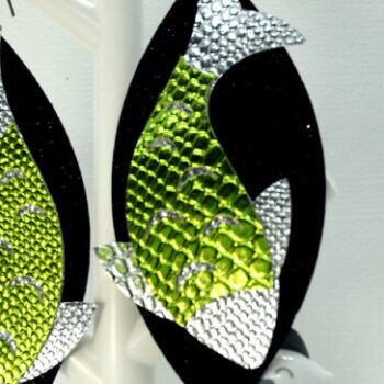 Intra απο ξύλο plywood Χρώμα wenge 3mm-4mm πάχος - Πρότυπο σκουλαρίκια ψαριών Δίασταση 3x3 cm INTRAFABR-117239859 - Image 2