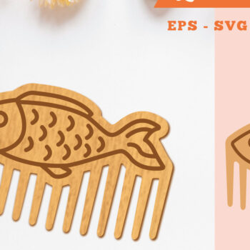 Intra απο ξύλο plywood Χρώμα wenge 3mm-4mm πάχος - Κόψιμο με λέιζερ ψαριών Δίασταση 20x20 cm INTRAFABR-111384537 - Image 1