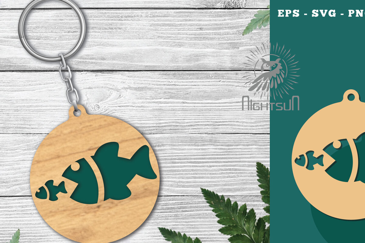 Intra απο ξύλο plywood  Χρώμα wenge 3mm-4mm πάχος - Μπρελόκ Fish 5 Δίασταση 4x4 cm INTRAFABR-119257253