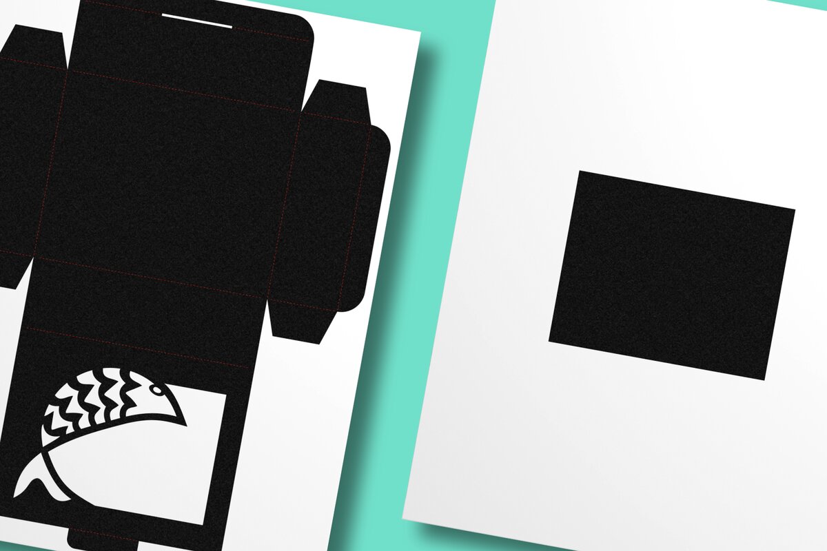 Intra απο ξύλο plywood  Χρώμα wenge 3mm-4mm πάχος - Ορθογώνιο κουτί μπομπονιέρας Fish Wide Cutout 3 Δίασταση 10x8 cm INTRAFABR-33766707