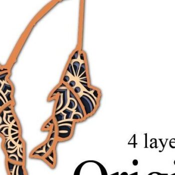 Intra απο ξύλο plywood Χρώμα wenge 3mm-4mm πάχος - Fisher Man, αποκοπής λέιζερ, στρώσεις Δίασταση 30x20 cm INTRAFABR-112381480 - Image 9