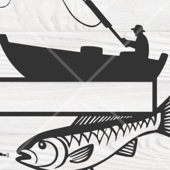 Intra απο ξύλο plywood  Χρώμα wenge 3mm-4mm πάχος - Μονόγραμμα Ψαρόβαρκου , Fisherman Δίασταση 20x20 cm INTRAFABR-102185879 - Image 1