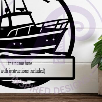 Intra απο ξύλο plywood  Χρώμα wenge 3mm-4mm πάχος - Πινακίδα τέχνης τοίχου ονόματος αλιευτικού σκάφους, Δίασταση 40x50 cm INTRAFABR-119257289 - Image 3