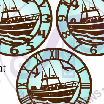 Intra απο ξύλο plywood Χρώμα wenge 3mm-4mm πάχος - με λέιζερ ρολόι τοίχου ψαρόβαρκας Δίασταση 30x20 cm INTRAFABR-105556947 - Image 4