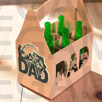 Intra απο ξύλο plywood Χρώμα wenge 3mm-4mm πάχος - δώρου Fishing Dad Beer Caddy Δίασταση 20x20 cm INTRAFABR-111944945 - Image 1