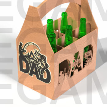 Intra απο ξύλο plywood Χρώμα wenge 3mm-4mm πάχος - δώρου Fishing Dad Beer Caddy Δίασταση 20x20 cm INTRAFABR-111944945 - Image 2