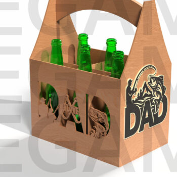 Intra απο ξύλο plywood Χρώμα wenge 3mm-4mm πάχος - δώρου Fishing Dad Beer Caddy Δίασταση 20x20 cm INTRAFABR-111944945 - Image 3