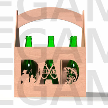 Intra απο ξύλο plywood Χρώμα wenge 3mm-4mm πάχος - δώρου Fishing Dad Beer Caddy Δίασταση 20x20 cm INTRAFABR-111944945 - Image 4