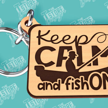 Intra απο ξύλο plywood  Χρώμα wenge 3mm-4mm πάχος - Μπρελόκ ψαρέματος | Fisherman Design |CNC Δίασταση 4x4 cm INTRAFABR-95575253 - Image 1