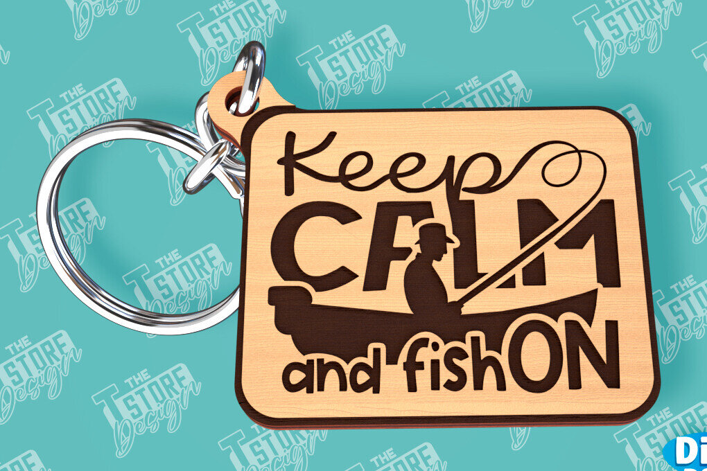 Intra απο ξύλο plywood  Χρώμα wenge 3mm-4mm πάχος - Μπρελόκ ψαρέματος | Fisherman Design |CNC Δίασταση 4x4 cm INTRAFABR-95575253