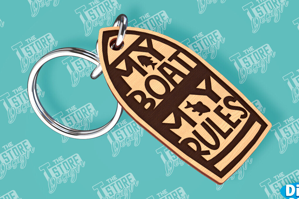 Intra απο ξύλο plywood  Χρώμα wenge 3mm-4mm πάχος - Μπρελόκ ψαρέματος | Fisherman Design |CNC Δίασταση 4x4 cm INTRAFABR-112381542