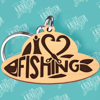 Intra απο ξύλο plywood  Χρώμα wenge 3mm-4mm πάχος - Μπρελόκ ψαρέματος | Fisherman Design |CNC Δίασταση 4x4 cm INTRAFABR-114642108 - Image 1