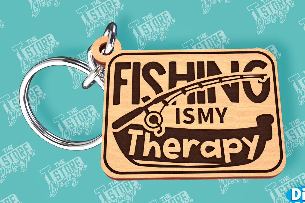 Intra απο ξύλο plywood  Χρώμα wenge 3mm-4mm πάχος - Μπρελόκ ψαρέματος | Fisherman Design |CNC Δίασταση 4x4 cm INTRAFABR-68364824