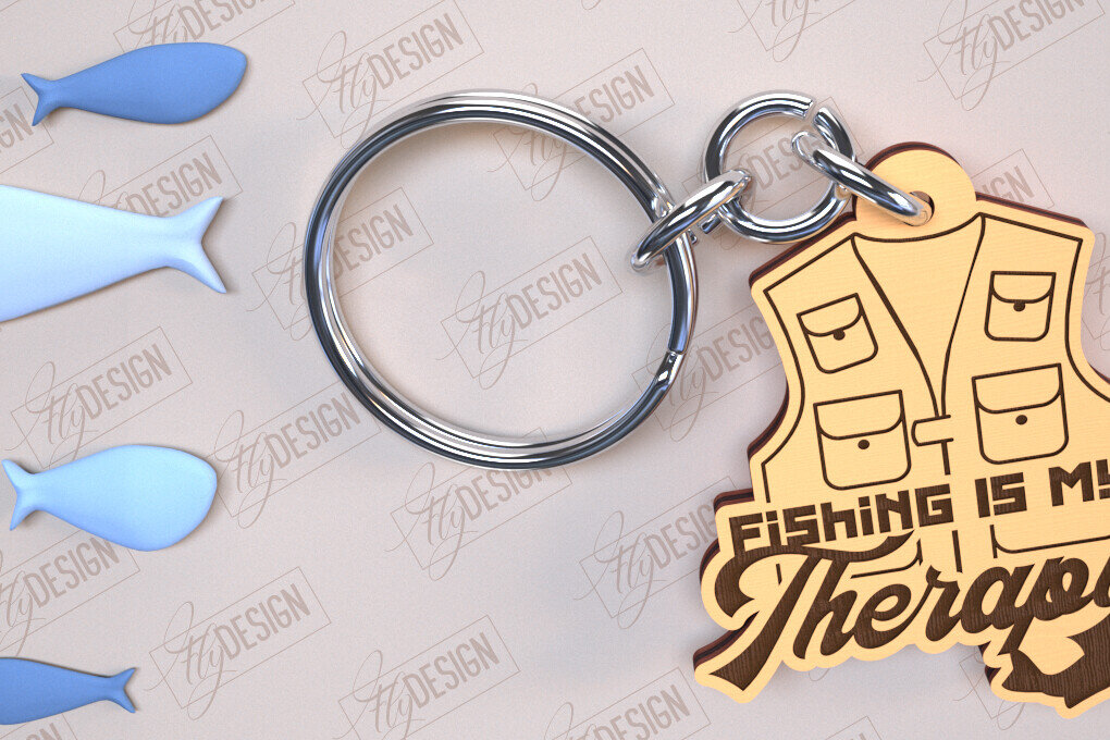 Intra απο ξύλο plywood  Χρώμα wenge 3mm-4mm πάχος - Μπρελόκ ψαρέματος | Δώρο Ψαράς | CNC Δίασταση 4x4 cm INTRAFABR-122542477