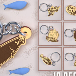 Intra απο ξύλο plywood  Χρώμα wenge 3mm-4mm πάχος - Πακέτο σχεδίασης κοπής με λέιζερ μπρελόκ ψαρέματος Δίασταση 4x4 cm INTRAFABR-111945354