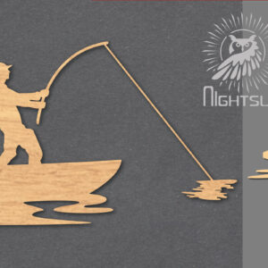 Intra απο ξύλο plywood  Χρώμα wenge 3mm-4mm πάχος - Διακόσμηση κοπής με λέιζερ ψαρέματος 2 Δίασταση 20x20 cm INTRAFABR-111231188