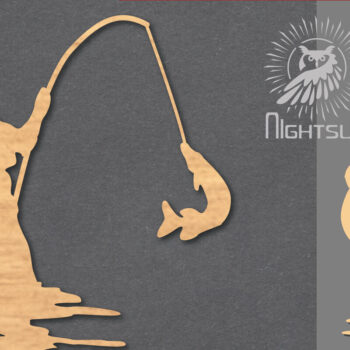 Intra απο ξύλο plywood Χρώμα wenge 3mm-4mm πάχος - Διακόσμηση κοπής με λέιζερ ψαρέματος 5 Δίασταση 20x20 cm INTRAFABR-68364829 - Image 1