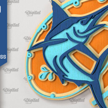 Intra απο ξύλο plywood  Χρώμα wenge 3mm-4mm πάχος - με λέιζερ με στρώσεις ψαρέματος Δίασταση 30x20 cm INTRAFABR-96733714 - Image 1