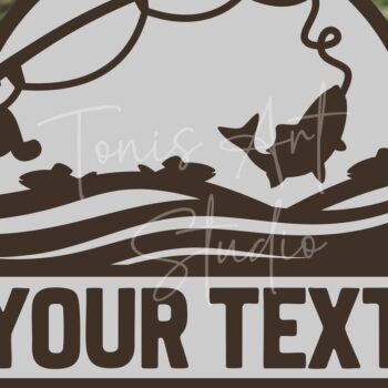 Intra απο ξύλο plywood Χρώμα wenge 3mm-4mm πάχος - Πινακίδα ονόματος ψαρέματος , κρεμάστρα στρογγυλής πόρτας Δίασταση 20x20 cm INTRAFABR-114699703 - Image 1