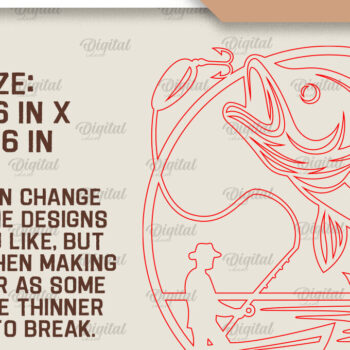 Intra απο ξύλο plywood  Χρώμα wenge 3mm-4mm πάχος - Ψάρεμα σημάδια Δέσμη κοπής με λέιζερ Δίασταση 30x20 cm INTRAFABR-119257434 - Image 7