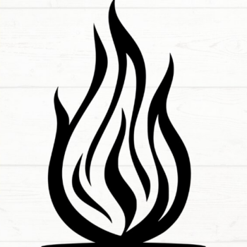 Intra απο ξύλο plywood  Χρώμα wenge 3mm-4mm πάχος - Flames , DXF, EPS, JPG, PNG Δίασταση 20x20 cm INTRAFABR-119257457 - Image 1