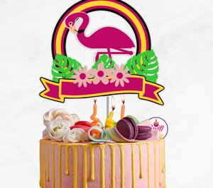 Intra απο ξύλο plywood  Χρώμα wenge 3mm-4mm πάχος - Τοπέρ για κέικ Flamingo Δίασταση 20x20 cm INTRAFABR-115304115