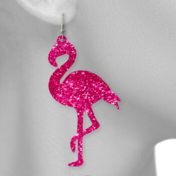 Intra απο ξύλο plywood  Χρώμα wenge 3mm-4mm πάχος - Σκουλαρίκια Flamingo, Σκουλαρίκια πουλιών Δίασταση 3x3 cm INTRAFABR-110023944 - Image 2