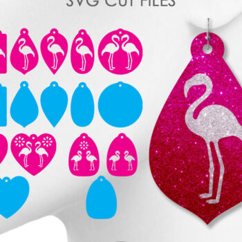 Intra απο ξύλο plywood Χρώμα wenge 3mm-4mm πάχος - Flamingo Earrings , Flamingo Jewelry Δίασταση 3x3 cm INTRAFABR-95575487 - Image 1