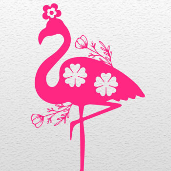 Intra απο ξύλο plywood  Χρώμα wenge 3mm-4mm πάχος - Flamingo Floral Δίασταση 30x20 cm INTRAFABR-116753061 - Image 1