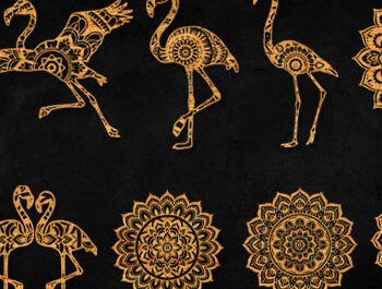 Intra απο ξύλο plywood Χρώμα wenge 3mm-4mm πάχος - με λέιζερ Flamingo Mandala Δίασταση 30x30 cm INTRAFABR-102186149 - Image 1