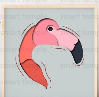 Intra απο ξύλο plywood Χρώμα wenge 3mm-4mm πάχος - Flamingo Memorial Shadow Box Δίασταση 25x25 cm INTRAFABR-105557253 - Image 1