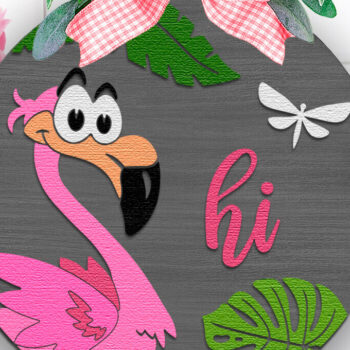 Intra απο ξύλο plywood  Χρώμα wenge 3mm-4mm πάχος - Flamingo , κομμένο καλοκαιρινής πινακίδας πόρτας Δίασταση 30x20 cm INTRAFABR-96131449 - Image 3