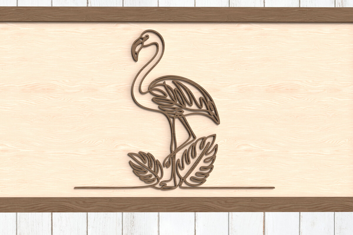 Intra απο ξύλο plywood  Χρώμα wenge 3mm-4mm πάχος - Flamingo Tropical Line Wall Art Δίασταση 6x6 cm INTRAFABR-116273373