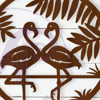 Intra απο ξύλο plywood  Χρώμα wenge 3mm-4mm πάχος - Επιγραφή τοίχου Flamingo, Δίασταση 40x50 cm INTRAFABR-96733914 - Image 1