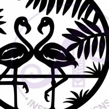 Intra απο ξύλο plywood  Χρώμα wenge 3mm-4mm πάχος - Επιγραφή τοίχου Flamingo, Δίασταση 40x50 cm INTRAFABR-96733914 - Image 4