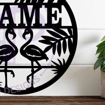 Intra απο ξύλο plywood  Χρώμα wenge 3mm-4mm πάχος - Πινακίδα ονόματος Flamingo Δίασταση 30x20 cm INTRAFABR-68365776 - Image 2