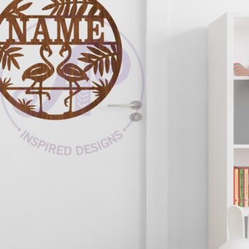 Intra απο ξύλο plywood  Χρώμα wenge 3mm-4mm πάχος - Πινακίδα ονόματος Flamingo Δίασταση 30x20 cm INTRAFABR-68365776 - Image 4