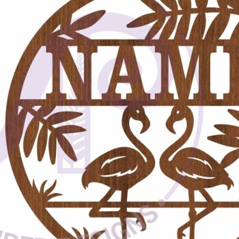 Intra απο ξύλο plywood  Χρώμα wenge 3mm-4mm πάχος - Πινακίδα ονόματος Flamingo Δίασταση 30x20 cm INTRAFABR-68365776 - Image 5