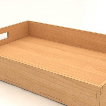 Intra απο ξύλο plywood  Χρώμα wenge 3mm-4mm πάχος - Επίπεδος δίσκος , Κοπές λέιζερ σε δίσκο ξύλου Δίασταση 30x20 cm INTRAFABR-96131496 - Image 1