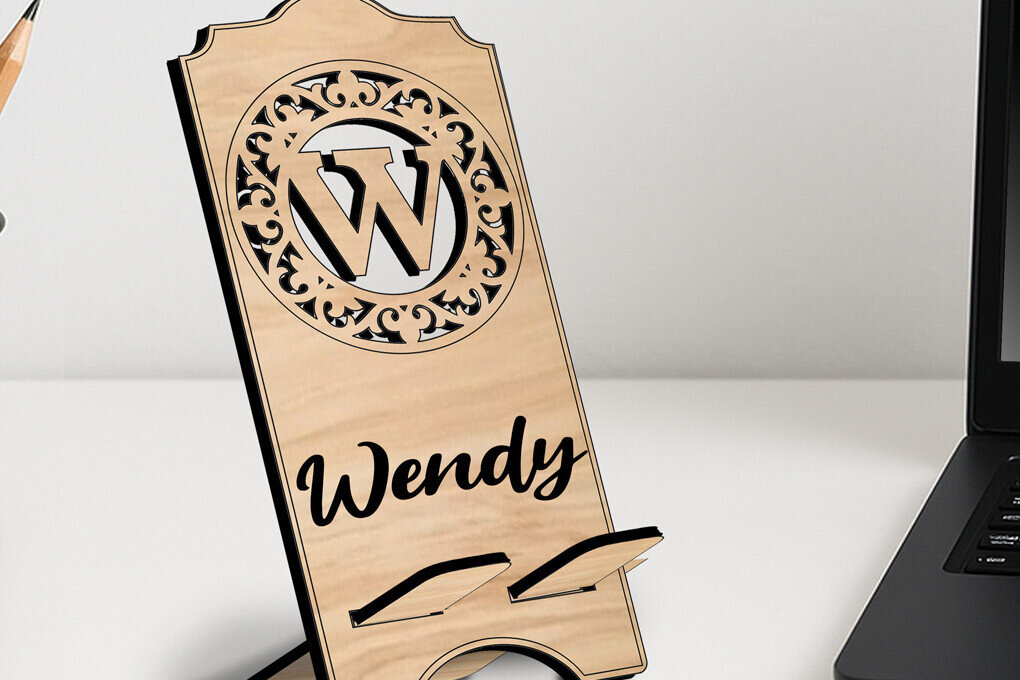 Intra απο ξύλο plywood  Χρώμα wenge 3mm-4mm πάχος - Fleur-de-lis Letter W Τηλέφωνο κατόχου Δίασταση 20x20 cm INTRAFABR-112229500