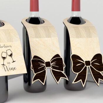 Intra απο ξύλο plywood  Χρώμα wenge 3mm-4mm πάχος - Ετικέτα δώρου με εύκαμπτο μπουκάλι Δίασταση 40x50 cm INTRAFABR-68366116 - Image 1