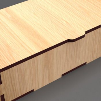 Intra απο ξύλο plywood  Χρώμα wenge 3mm-4mm πάχος - Flip Box, Καπάκια 14 Δίασταση 30x20 cm INTRAFABR-110115894 - Image 1