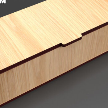 Intra απο ξύλο plywood  Χρώμα wenge 3mm-4mm πάχος - Flip Box, Καπάκια 20 Δίασταση 30x20 cm INTRAFABR-96140168 - Image 1