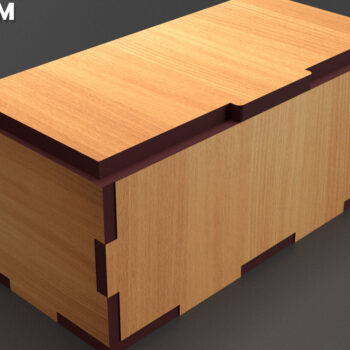 Intra απο ξύλο plywood  Χρώμα wenge 3mm-4mm πάχος - Flip Box, Καπάκια 21 Δίασταση 30x20 cm INTRAFABR-122554392 - Image 1