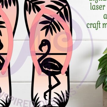 Intra απο ξύλο plywood  Χρώμα wenge 3mm-4mm πάχος - Πινακίδα τοίχου με στρώσεις Flamingo Flip Flop Δίασταση 40x50 cm INTRAFABR-24159314 - Image 2