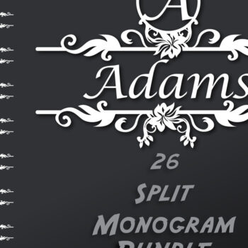 Intra απο ξύλο plywood  Χρώμα wenge 3mm-4mm πάχος - Floral a-Z Split Monogram Bundle Δίασταση 40x50 cm INTRAFABR-112234094 - Image 1