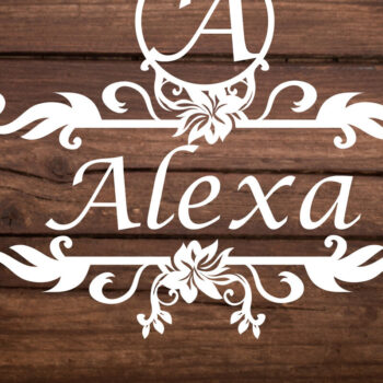 Intra απο ξύλο plywood  Χρώμα wenge 3mm-4mm πάχος - Floral a-Z Split Monogram Bundle Δίασταση 40x50 cm INTRAFABR-112234094 - Image 2