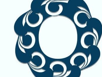 Intra απο ξύλο plywood  Χρώμα wenge 3mm-4mm πάχος - Floral Alphabet Δίασταση 30x20 cm INTRAFABR-105557610 - Image 2